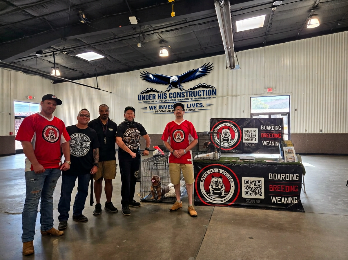 Under HIS Construction team members supporting River Walk Bullies at a community event