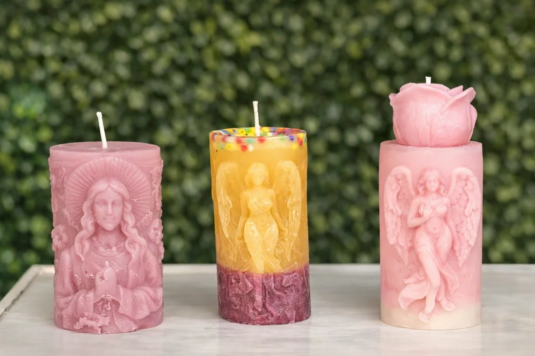 Christian-themed handmade candles