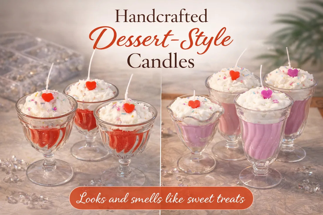 Dessert-style handmade candles