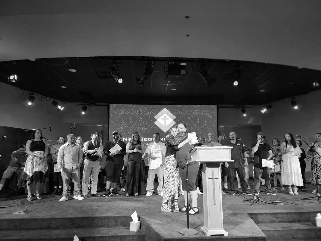 Under HIS Construction program graduates celebrating